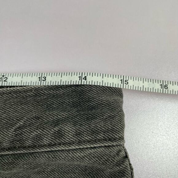 Levi's 501S Black Straight Leg Jeans Button Fly High Rise Womens Raw Hem Size 28 - Picture 5 of 7